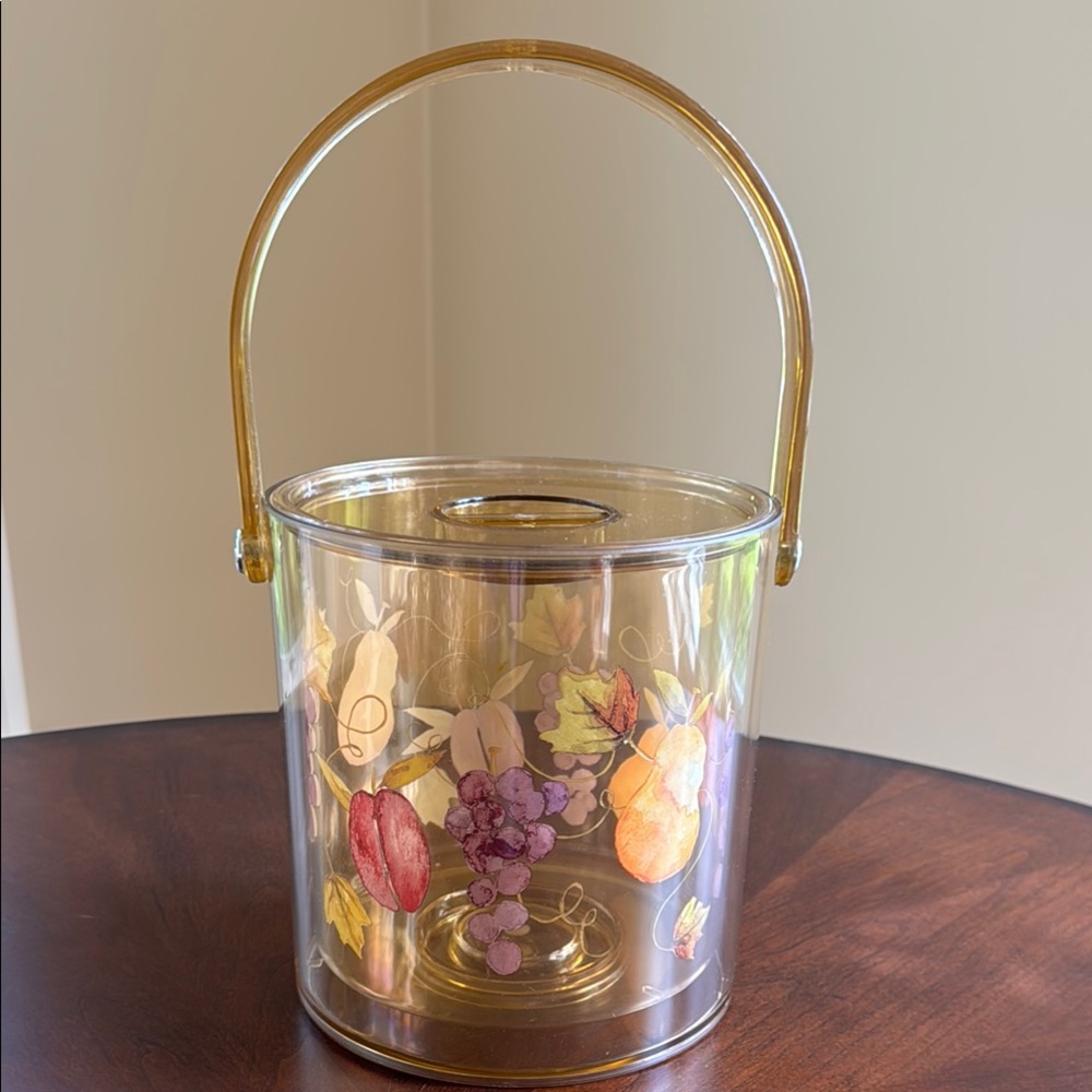 Plastic Ice Bucket with Fruit Design